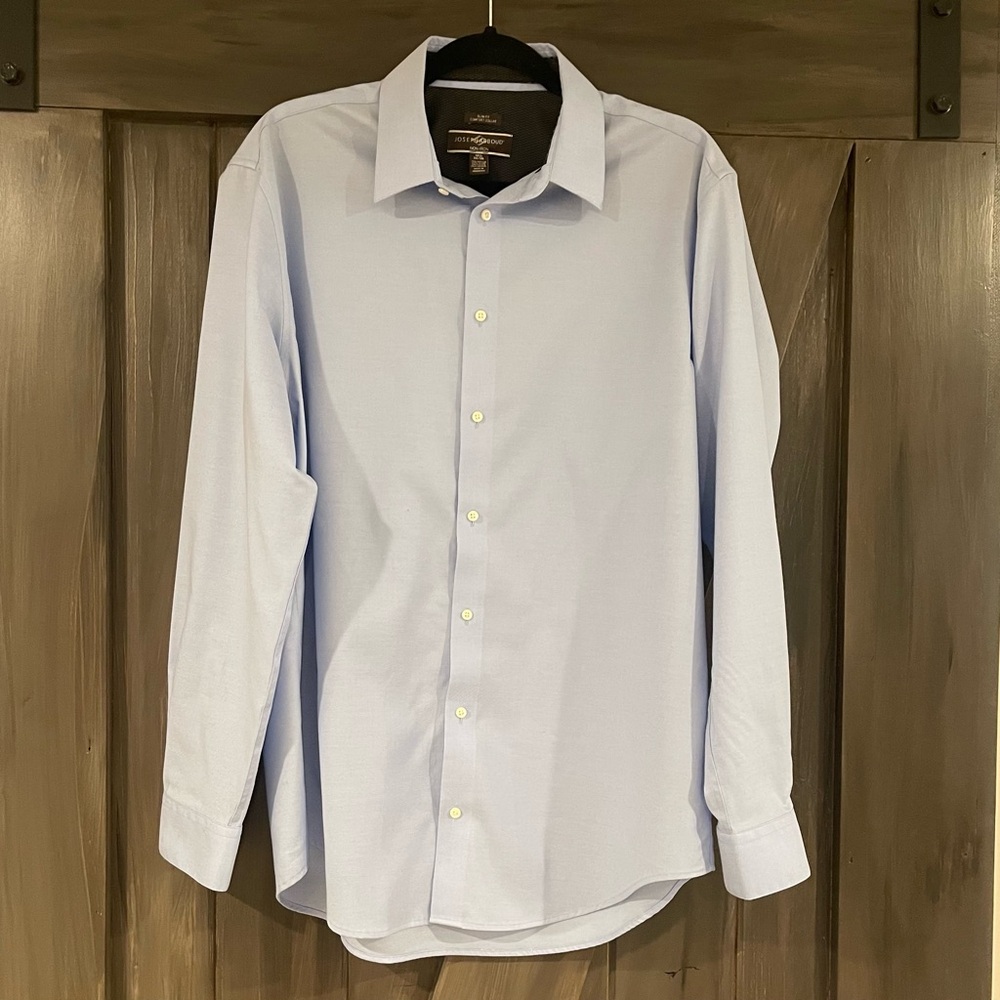 Joseph Abboud Slim Fit Comfort Collar Men’s Button Down Dress Shirt